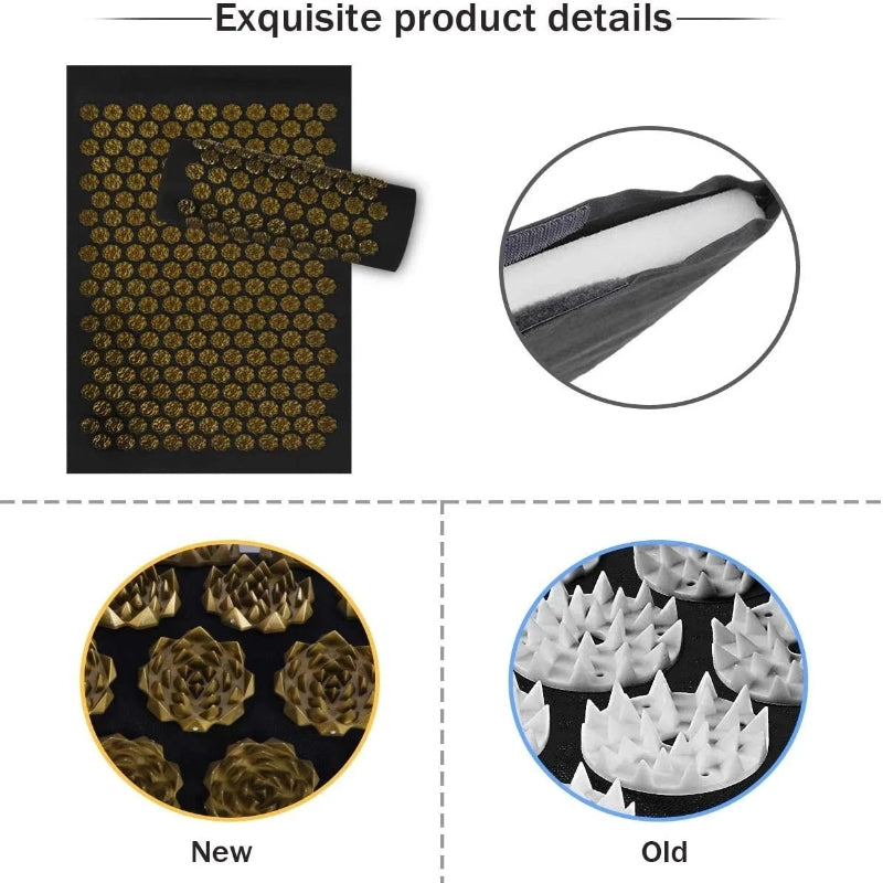 ZenSpike™ Acupressure Mat & Pillow Set – Natural Pain Relief, Deep Relaxation, Anytime, Anywhere