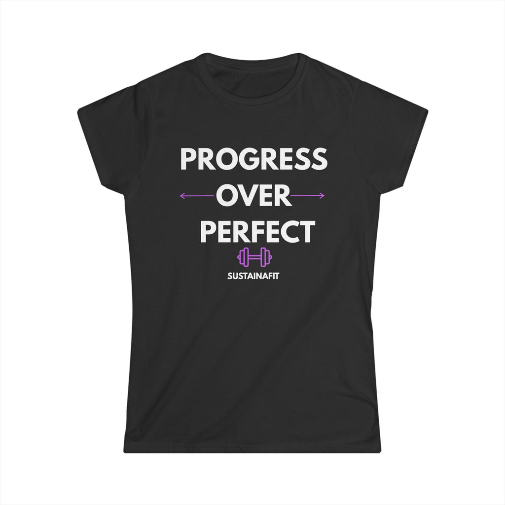 Progress Over Perfect Women's Fitness Tee by Printify