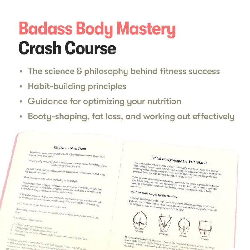 Badass Body Goals Journal – 8-Week Guided Resistance Band Program to Sculpt Your Glutes, Build Muscle & Track Visible Progress