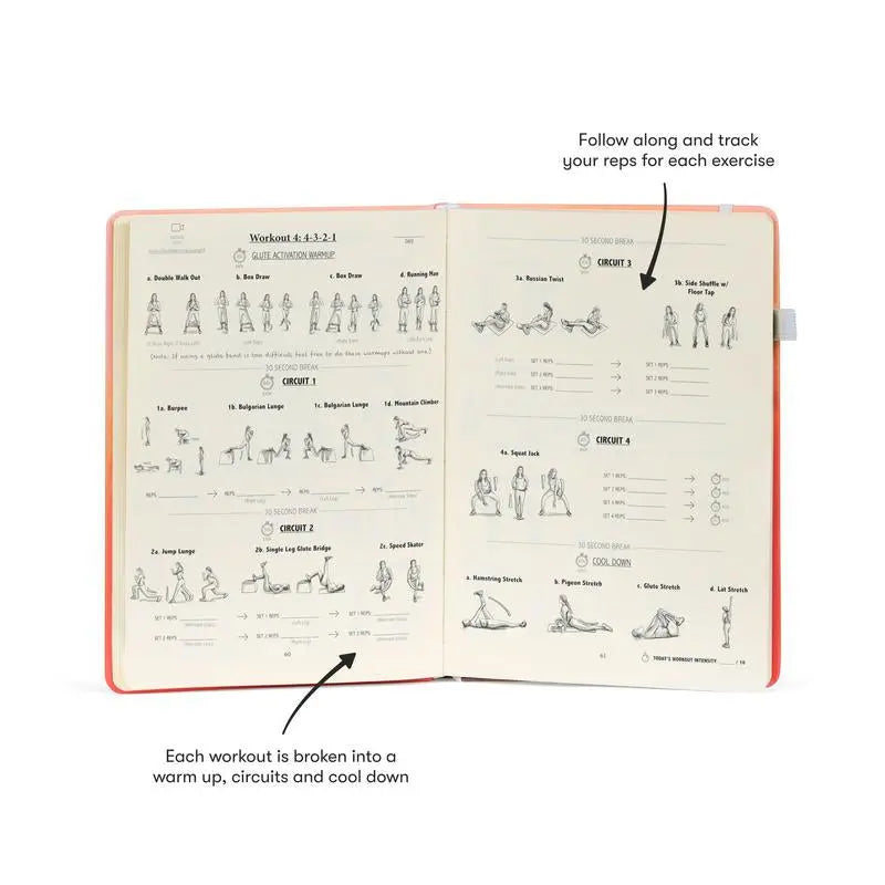 Badass Body Goals Journal – 8-Week Guided Resistance Band Program to Sculpt Your Glutes, Build Muscle & Track Visible Progress