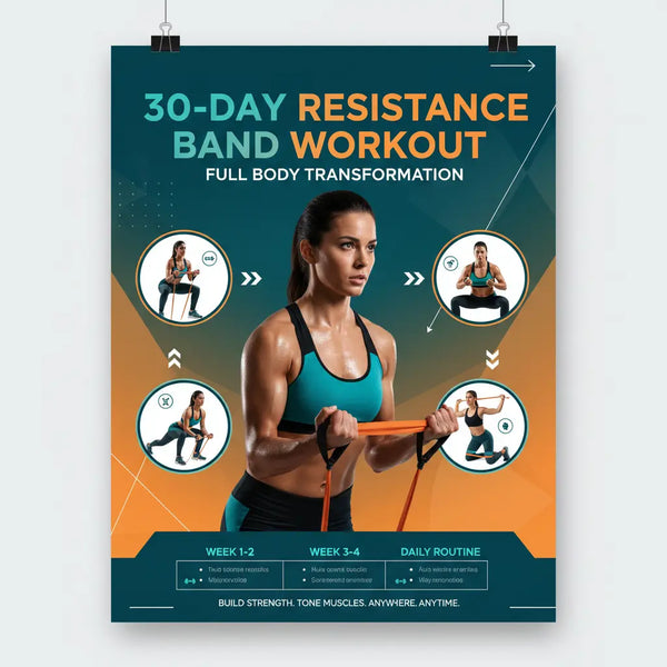 30-Day Resistance Band Full Body Workout Plan SustainaFit Fitness