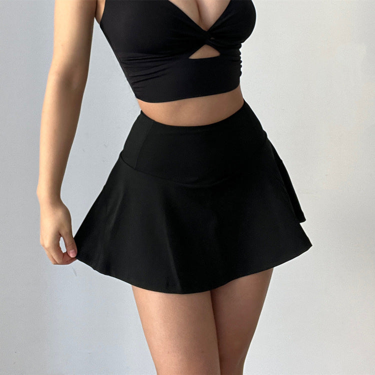 Anti-Glare Quick-Drying Fitness Running Skirt for Women – Lightweight Sports Skort