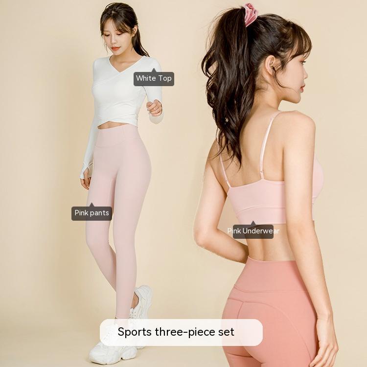 Dance Workout Clothes Three-Piece Set – Women’s Active Fitness Outfit