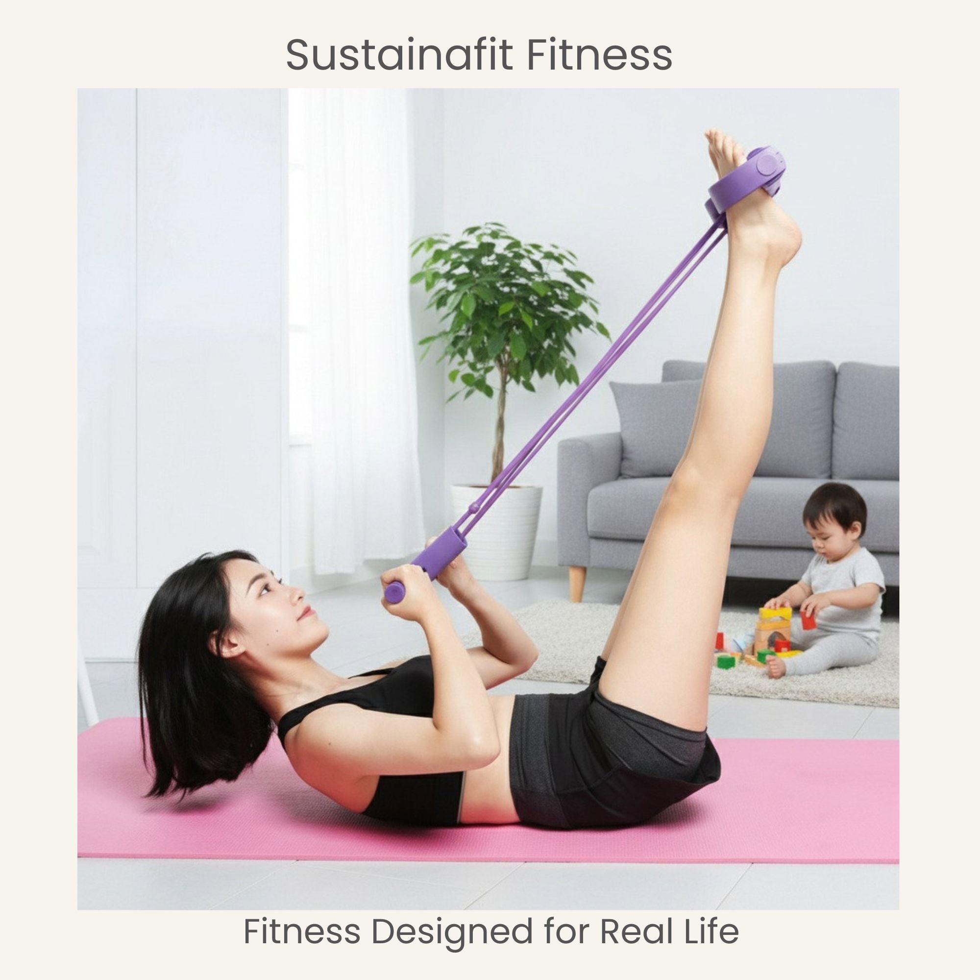 4-Tube Resistance Band System for At-Home Workouts