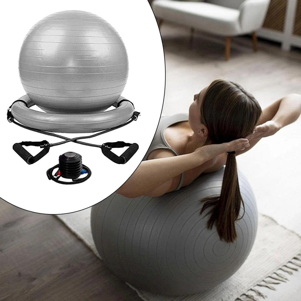 Yoga Ball Chair Kit PVC Heavy Duty Universal with Pump with Inflatable Base