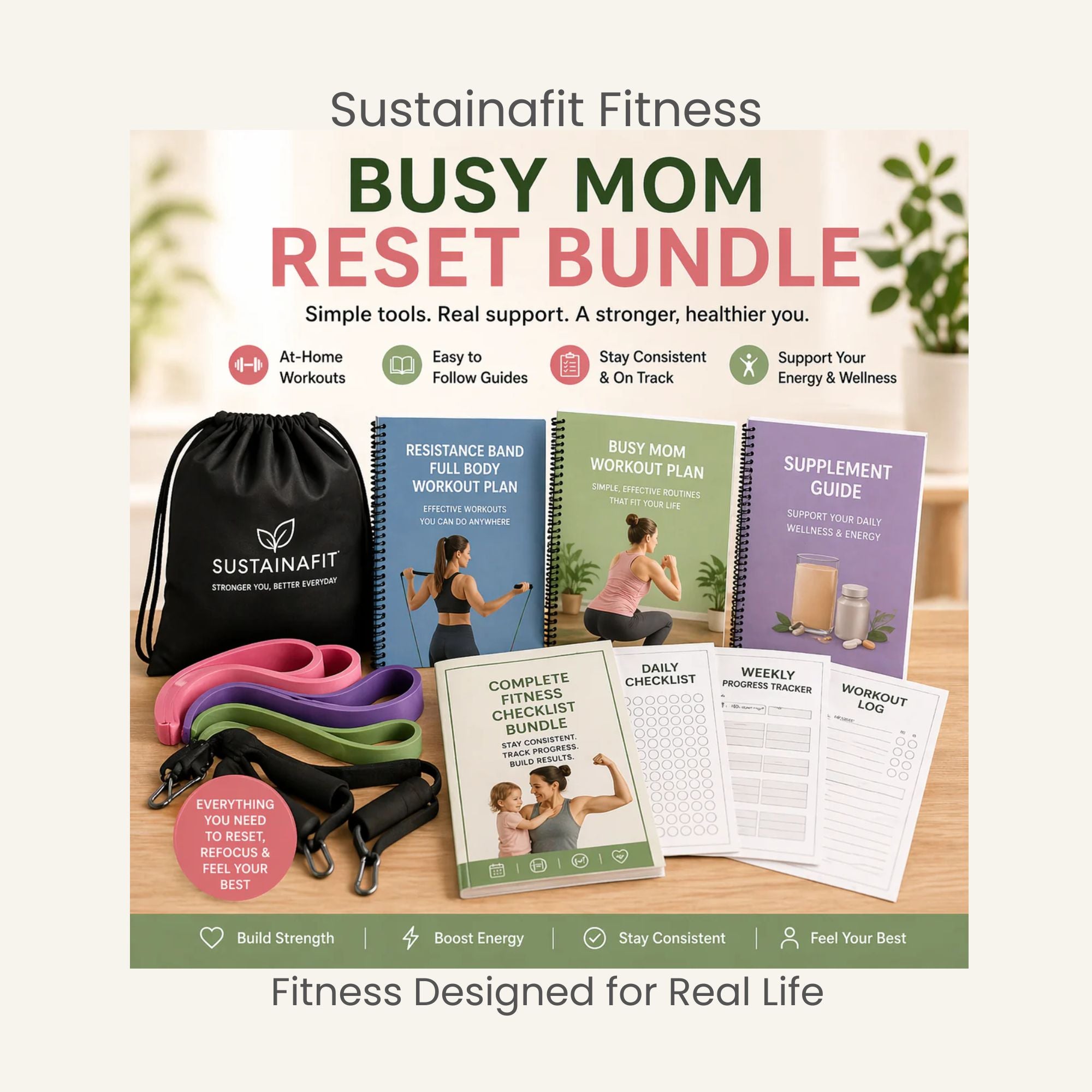 Busy Mom Reset Bundle– 10 Minute Plan by SustainaFit LLC