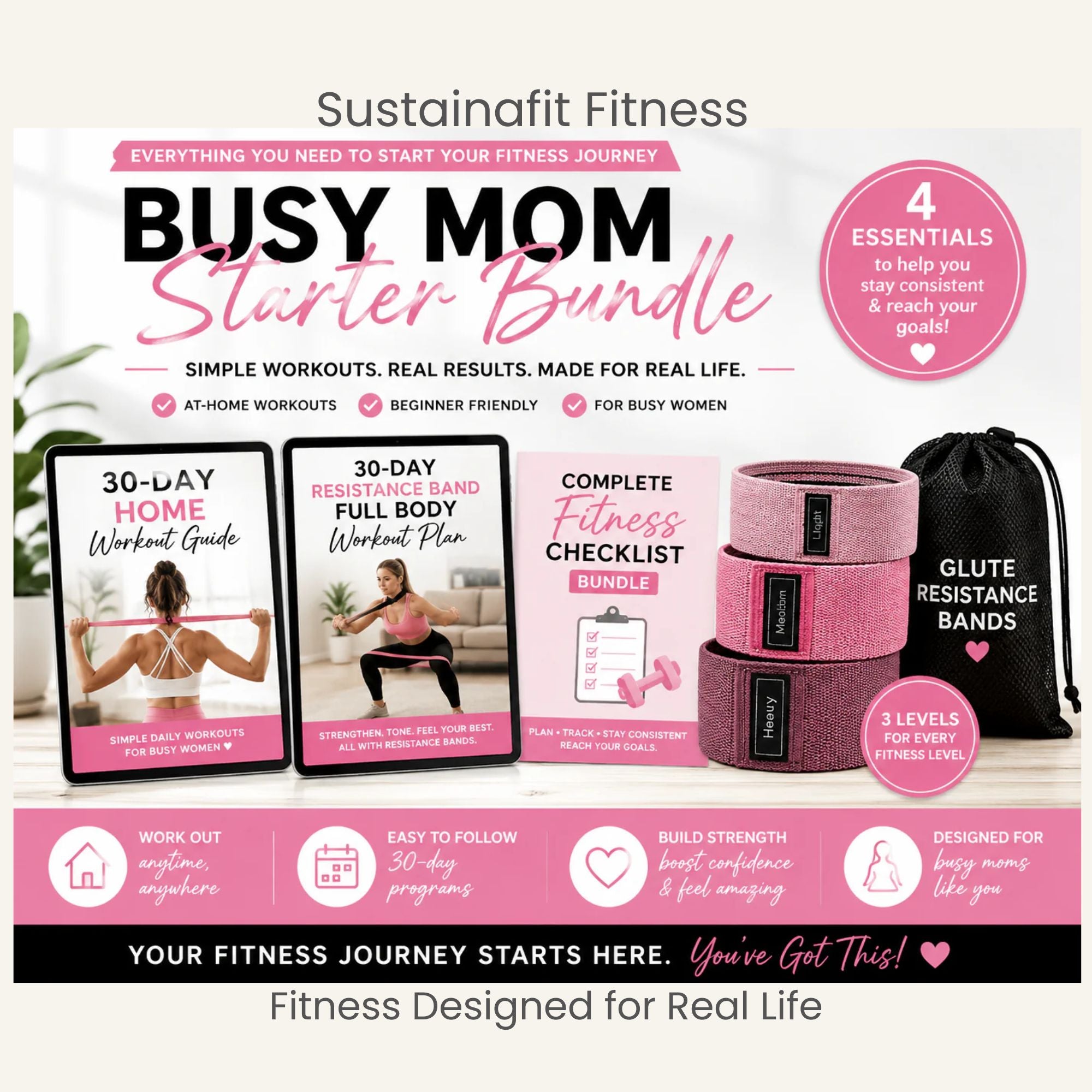 Busy Mom Starter Bundle by Sustainafit Fitness