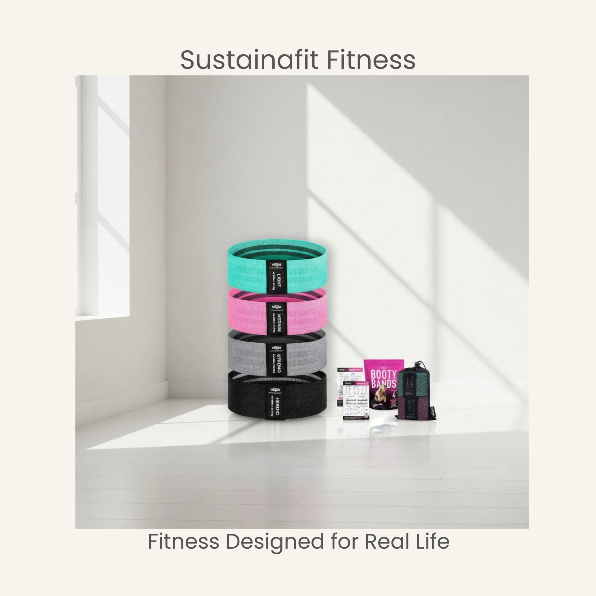 Resistance Bands for Women – Home Workout Set by SustainaFit Fitness