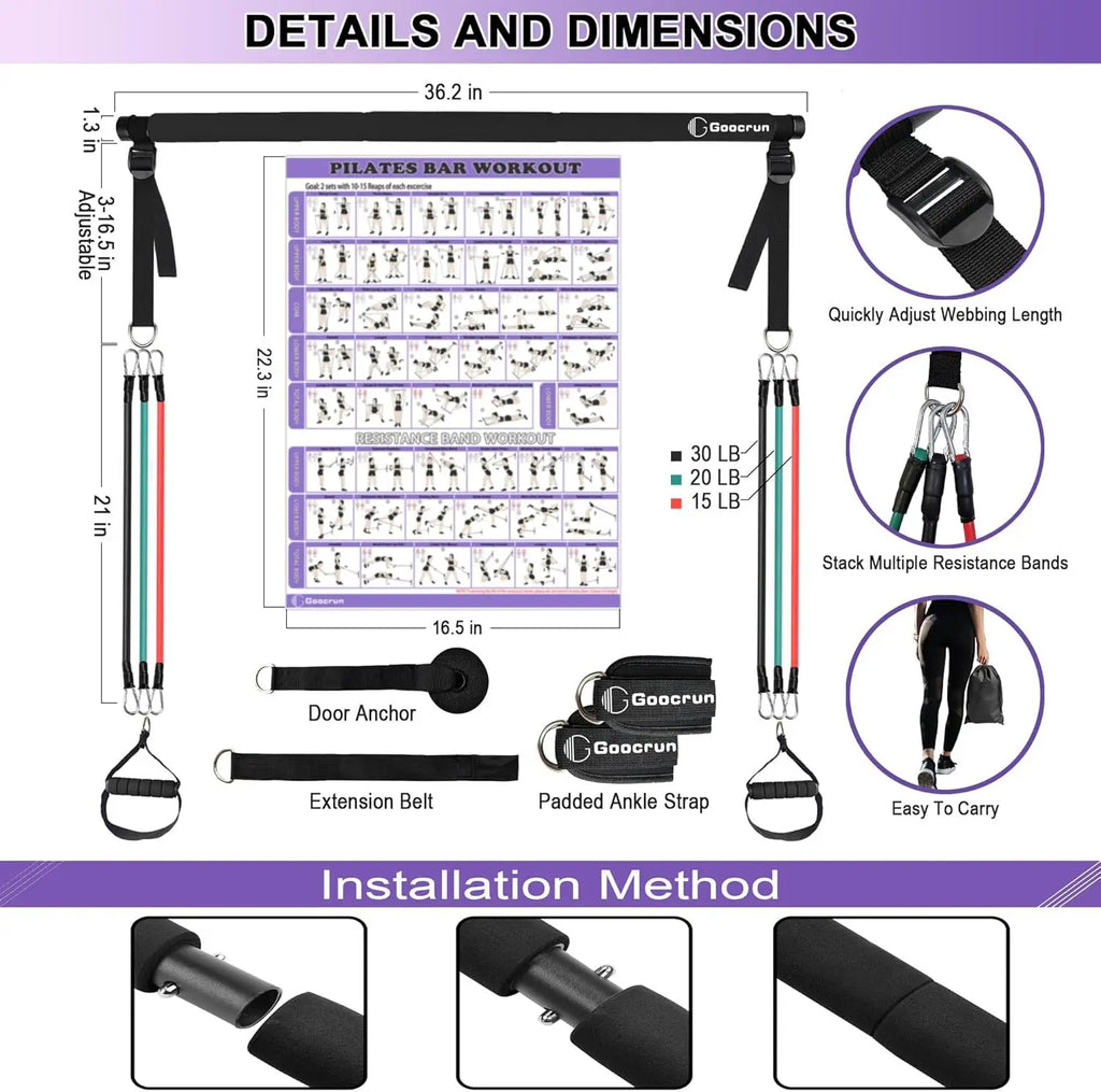 FlexBar - Multi-Functional Pilates Bar