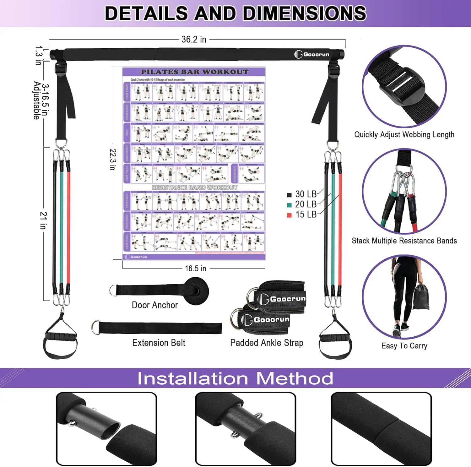 FlexBar - Multi-Functional Pilates Bar