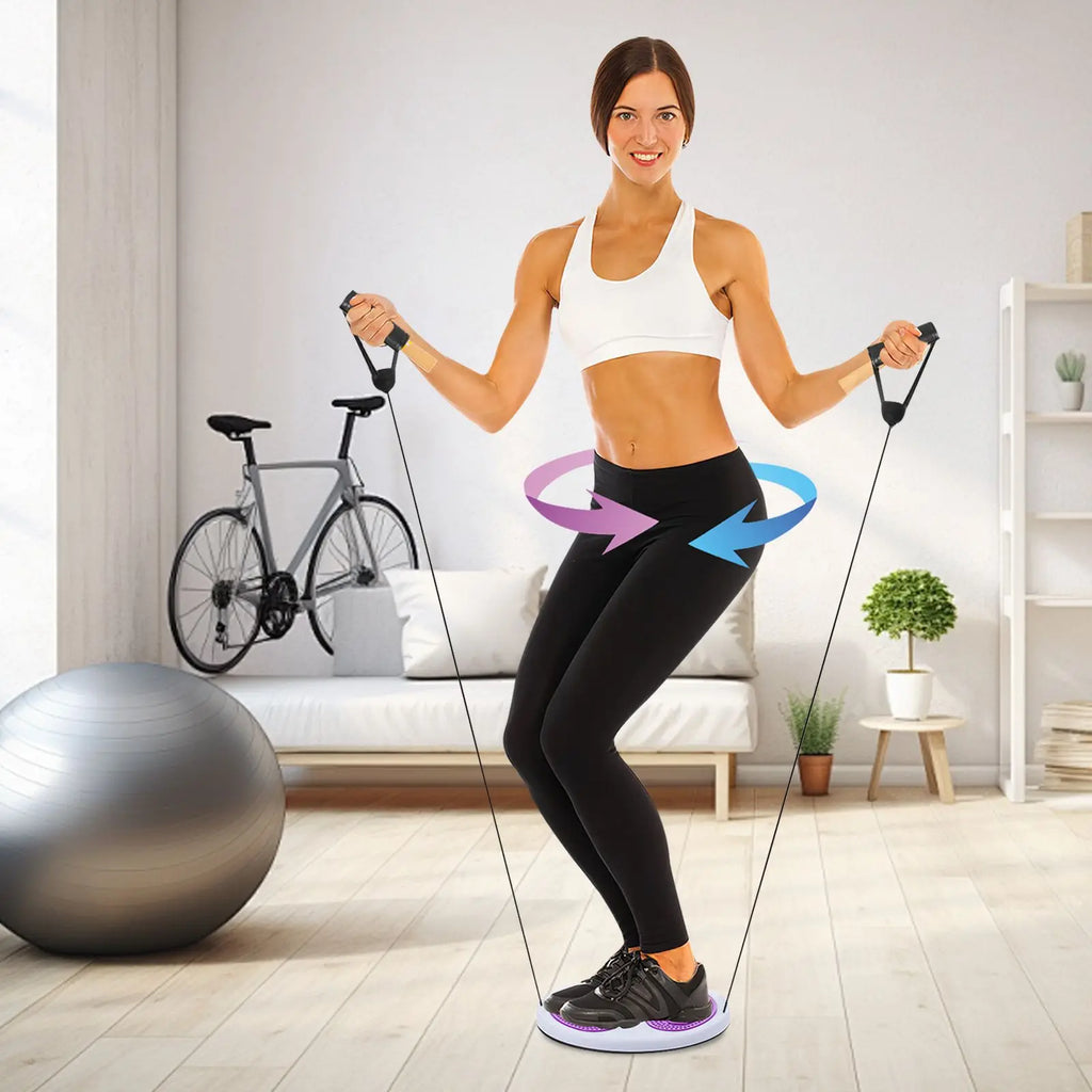 TwistEase - Waist Twisting Board with Resistance Bands