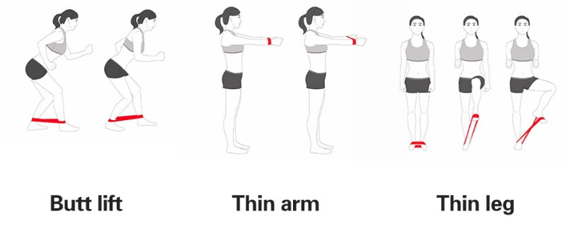 Resistance Bands Set or Singles – Glute, Yoga & Pilates Exercise Bands for Home Gym Fitness