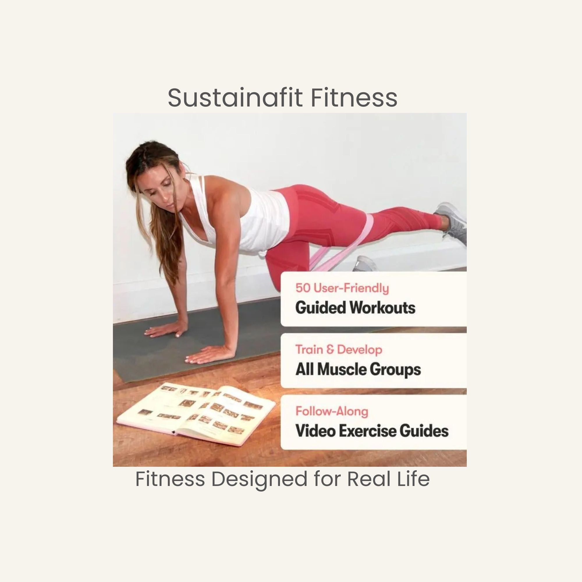 Busy Mom Fitness Journal and Resistance Band