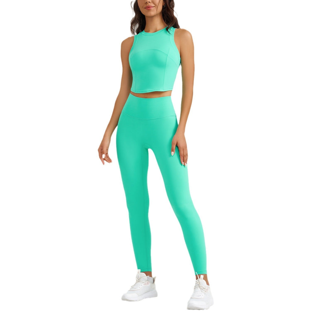 Running High-Waisted Workout Two-Piece Set – Seamless Women’s Activewear