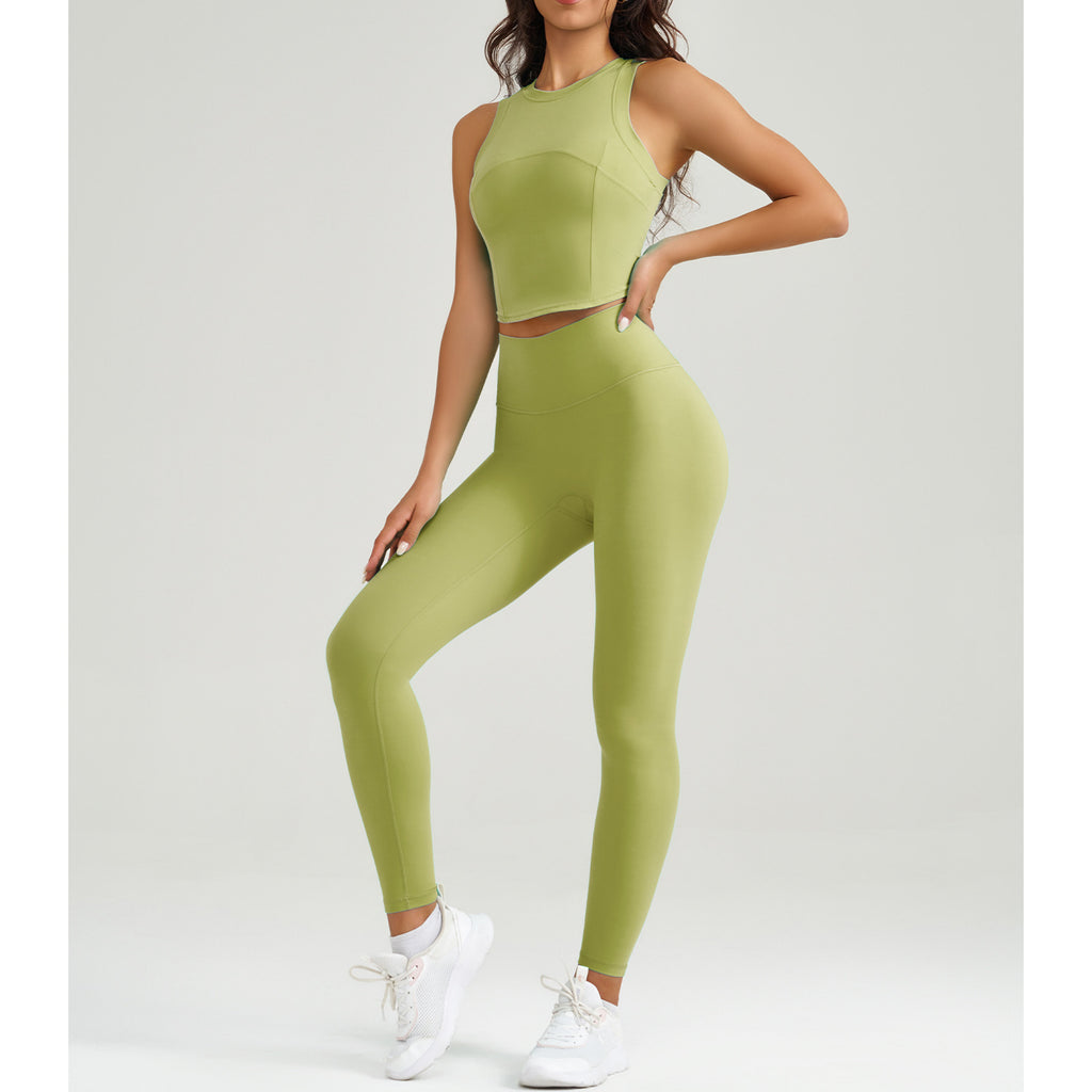 Running High-Waisted Workout Two-Piece Set – Seamless Women’s Activewear
