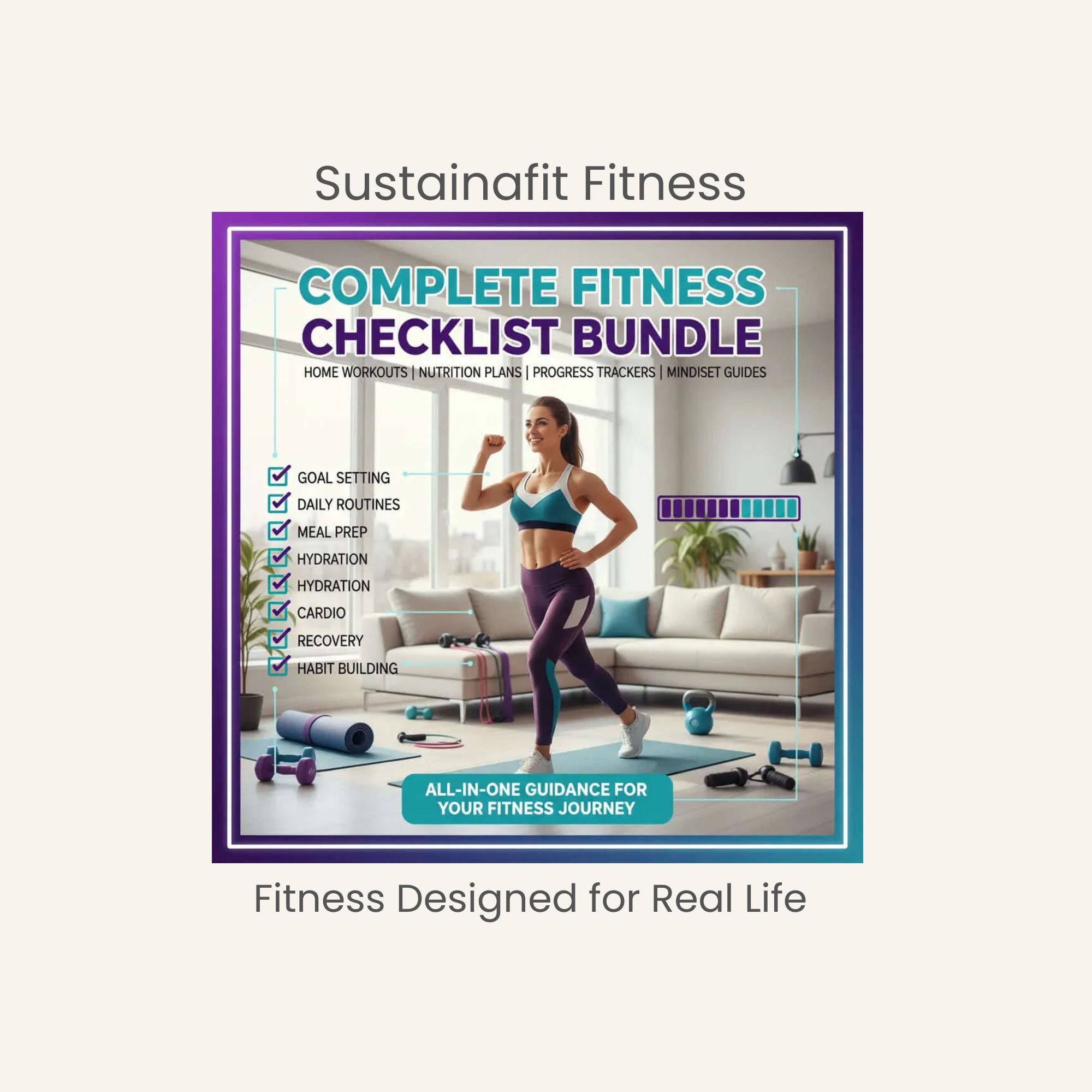 Complete Fitness Checklists - 13 Essential Guides by SustainaFit Fitness