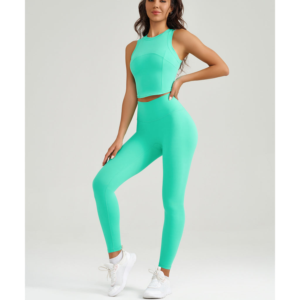 Running High-Waisted Workout Two-Piece Set – Seamless Women’s Activewear