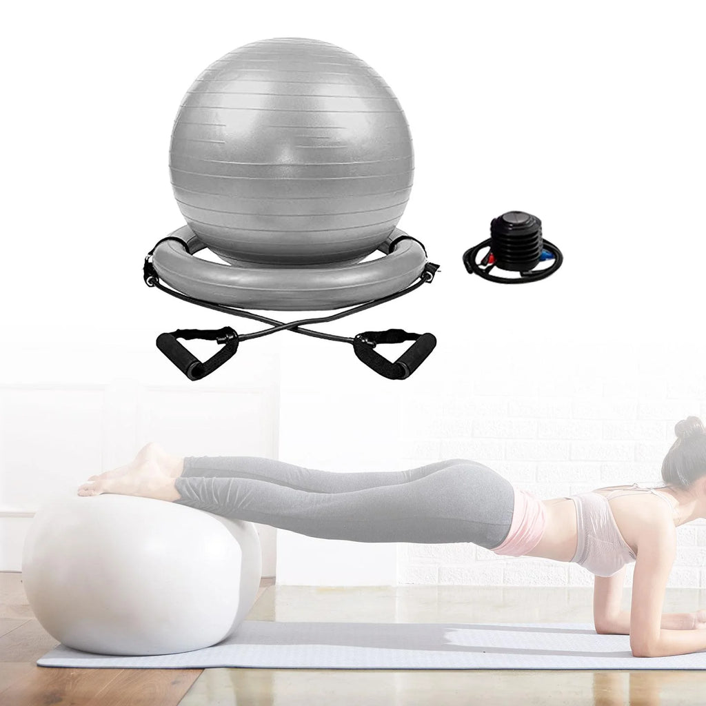 Yoga Ball Chair Kit PVC Heavy Duty Universal with Pump with Inflatable Base