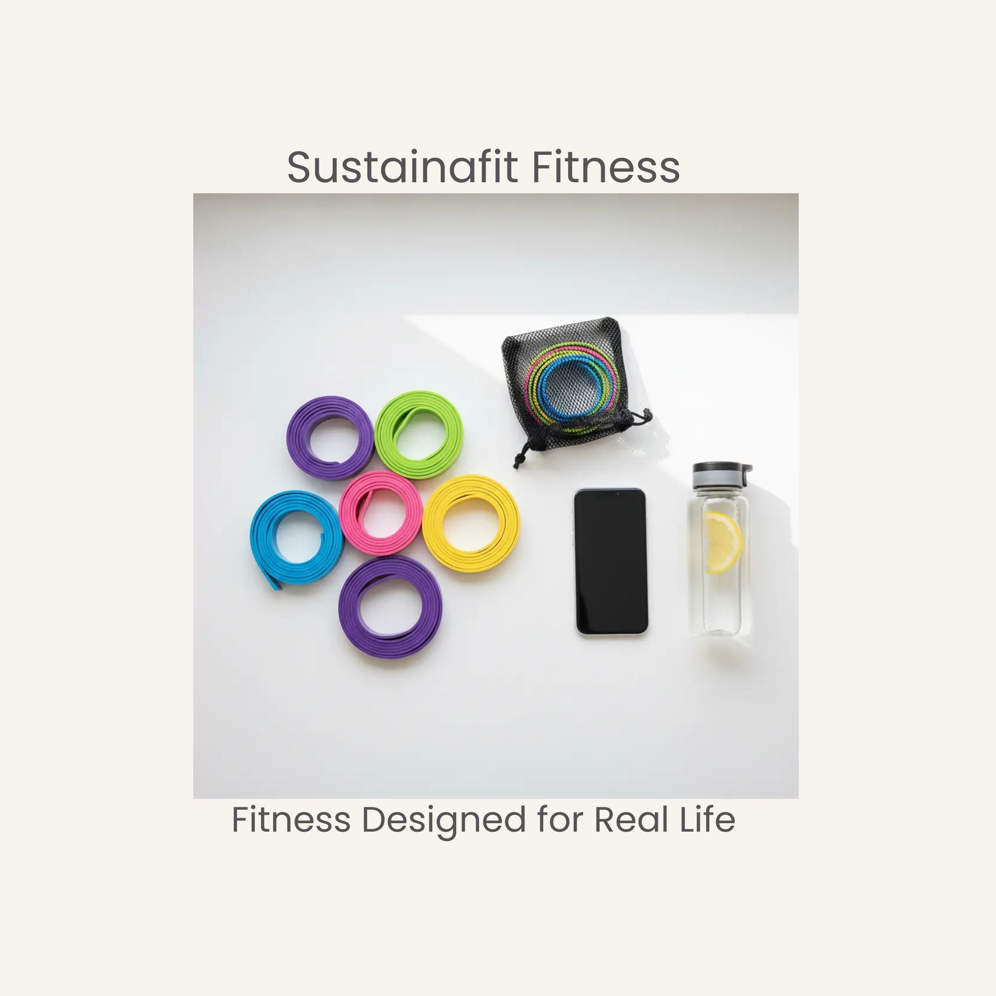 FlexTone Resistance Bands – Full Body Workout Set by SustainaFit