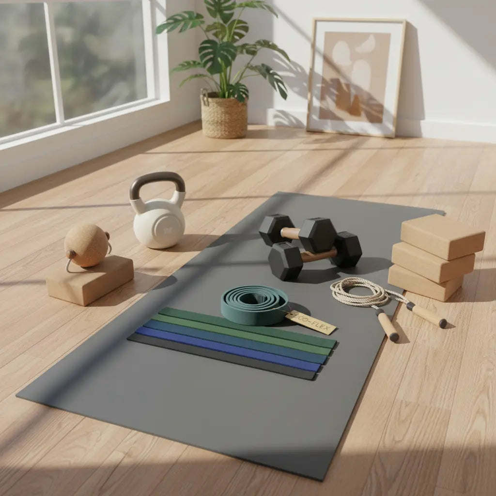 Home Gym Starter Pack - Yoga Mat, Resistance Bands & 30-Day Workout Plan SustainaFit Fitness