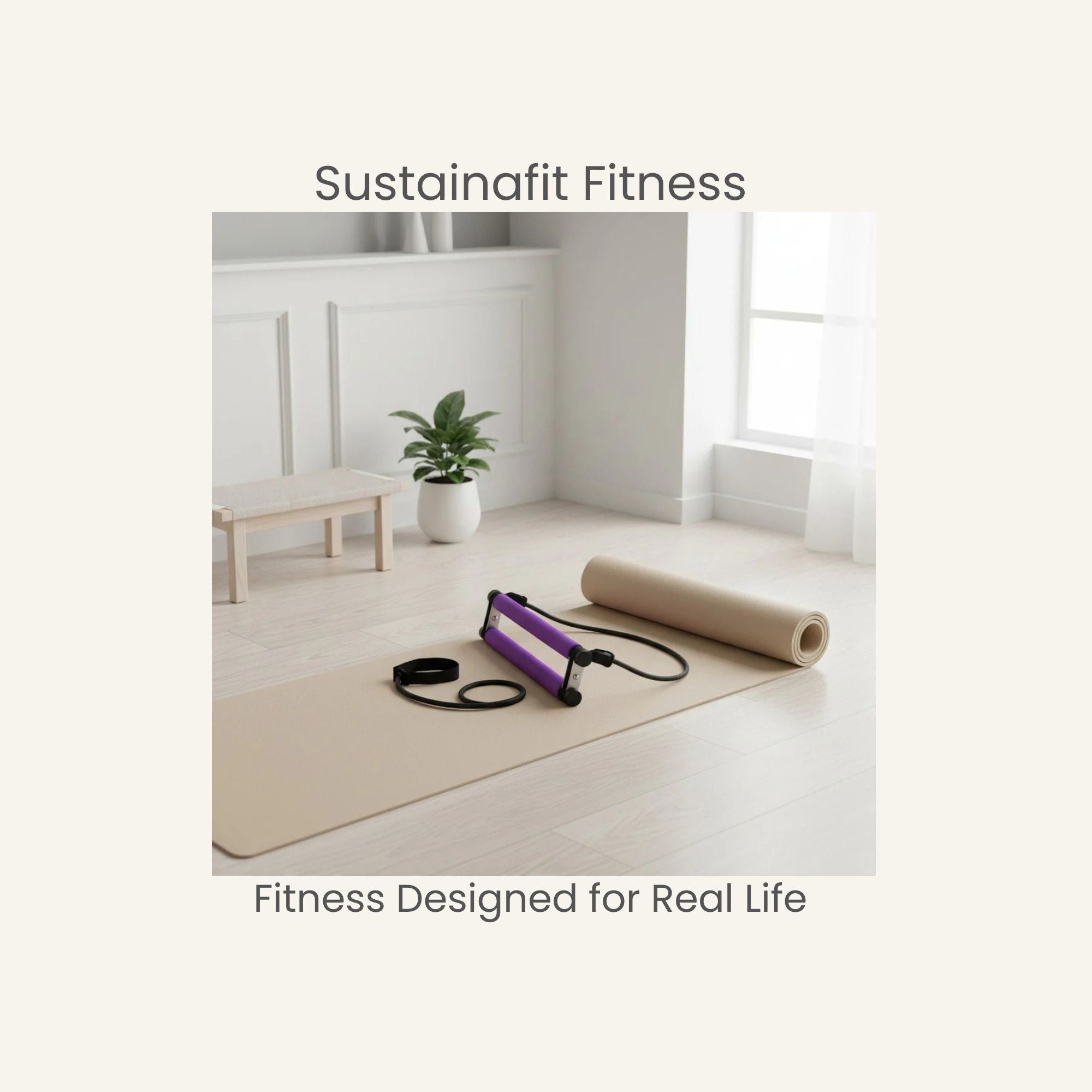 Portable Pilates Bar with Resistance Bands for Home Workouts by Copper Hecuba