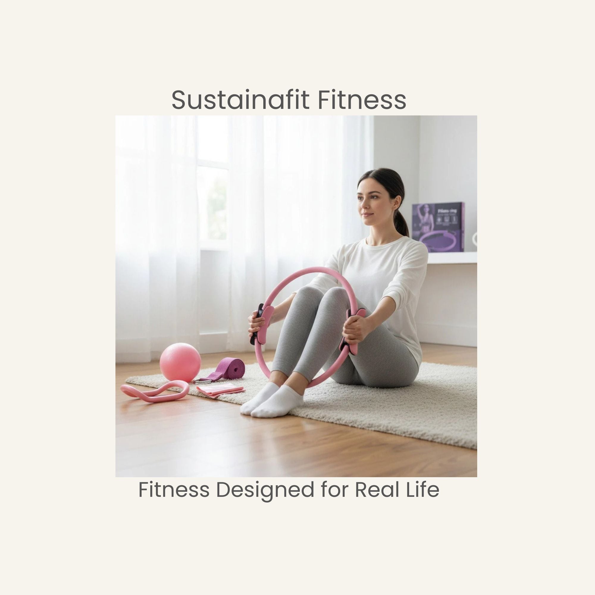 6-Piece Pilates Ring & Yoga Fitness Set