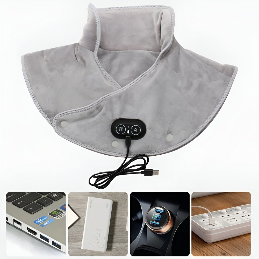 ThermaRelief™ Heated Neck & Shoulder Wrap – Soothe Tension, Melt Stress Away
