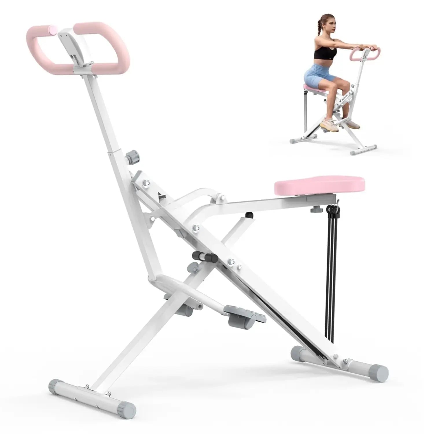 Adjustable Squat Trainer with Triple Resistance Bands for Total Lower Body Strength