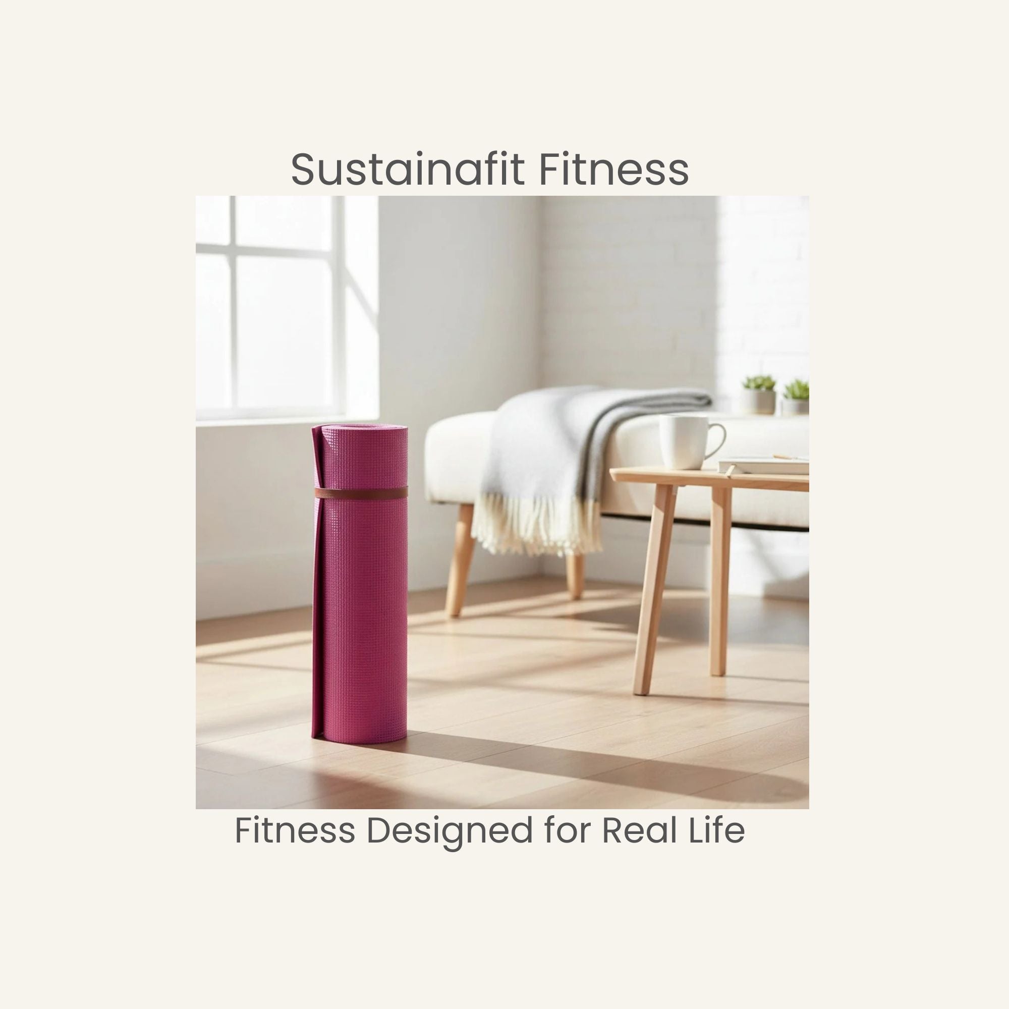 Yoga Fitness Mat by SustainaFit
